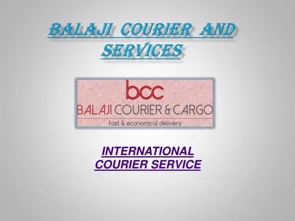 International Courier Cargo Services in Delhi