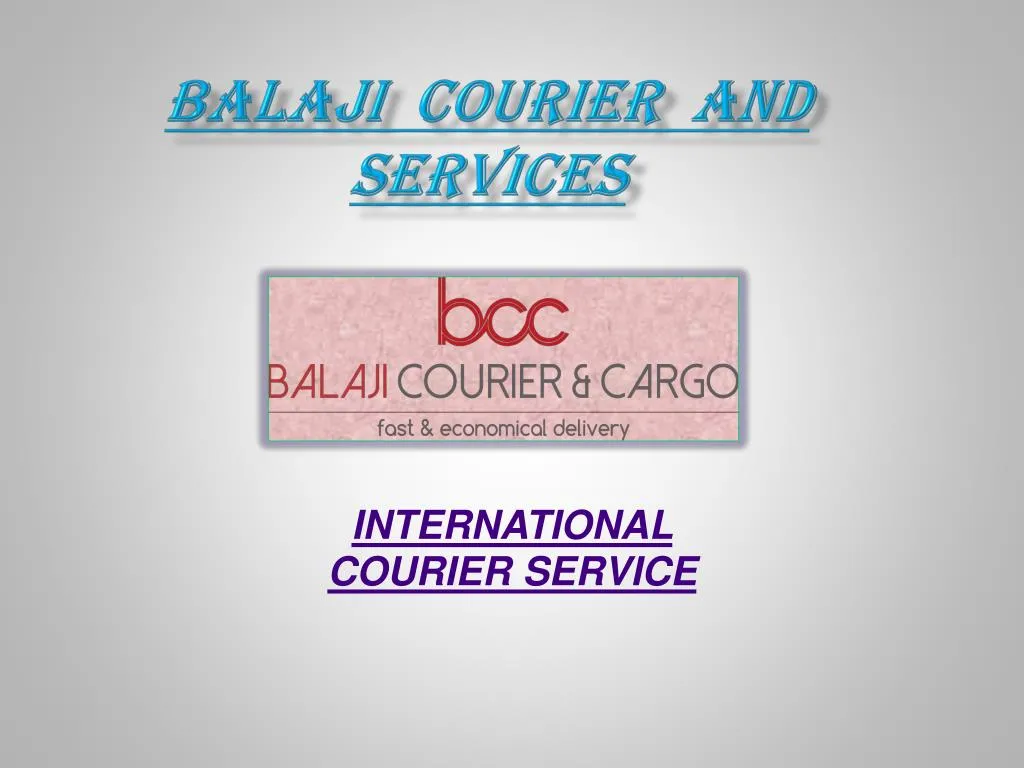 balaji courier and services