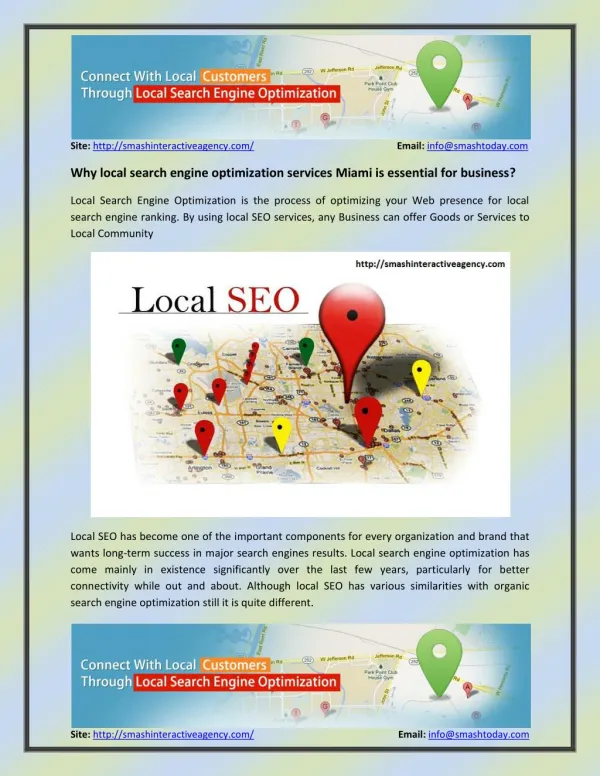 Why local search engine optimization services Miami has become essential for business?