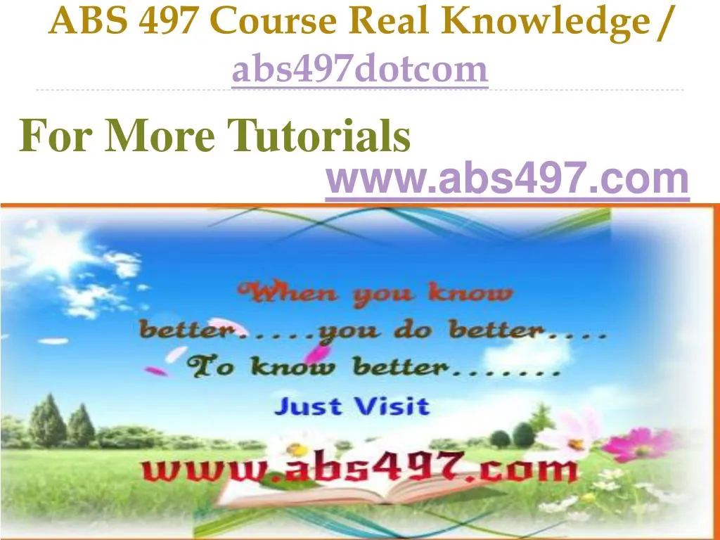 abs 497 course real knowledge abs497dotcom