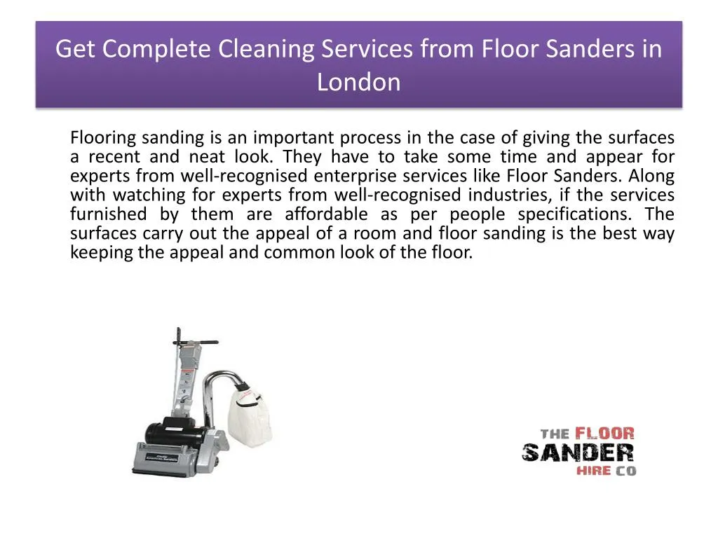 get complete cleaning services from floor sanders in london