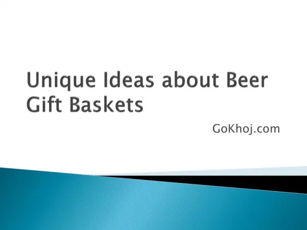 Unique ideas about Beer Gift Baskets