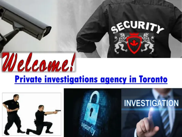 Reputed Private Investigation Agency in Toronto