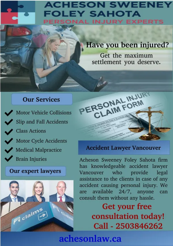 Get Advice from the Professional Accident Lawyer in Vancouver