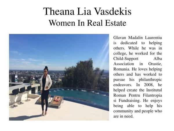 Theana Lia Vasdekis Women In Real Estate