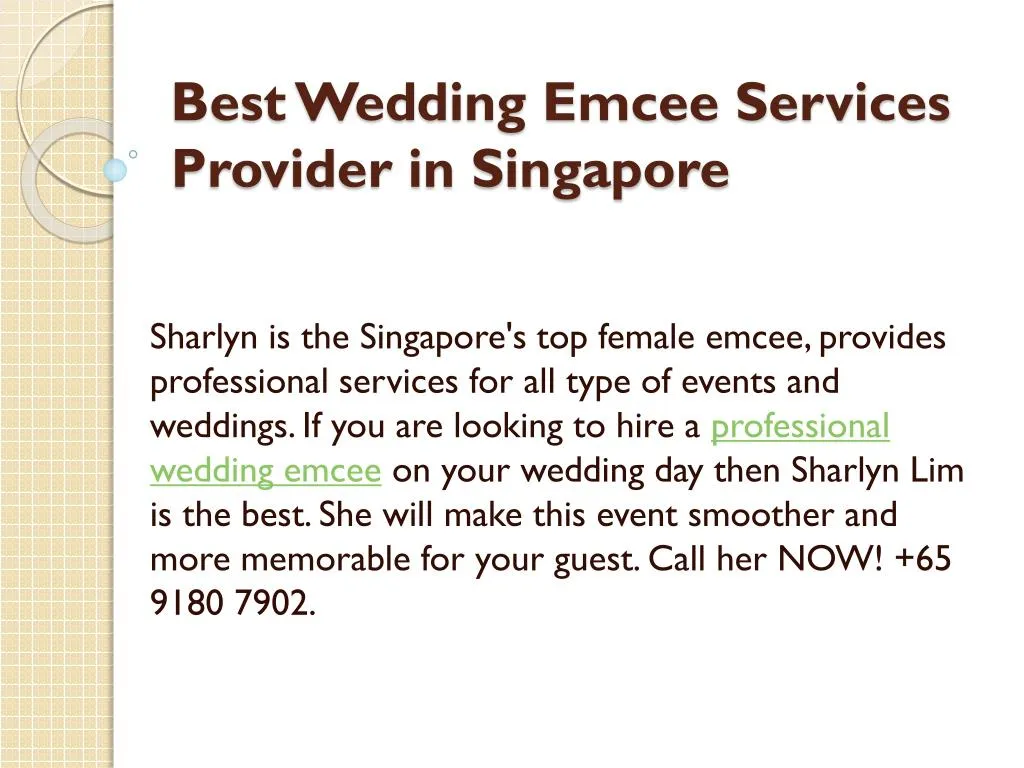 best wedding emcee services provider in singapore