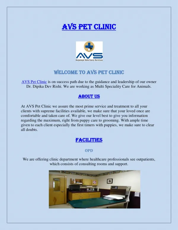 AVS Pet Clinic