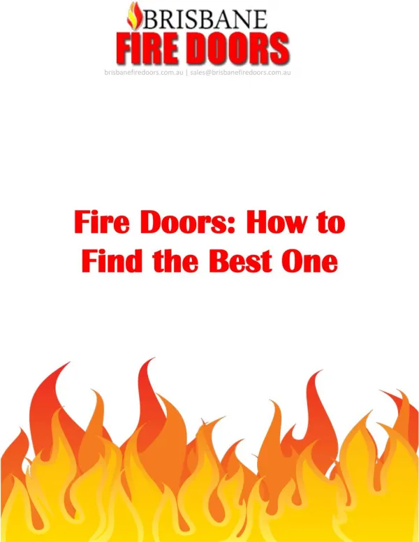 Fire Doors: How to Find the Best One
