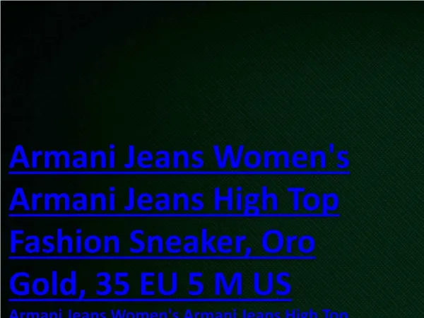 www jevej com USD US dollar $280.00 Armani Jeans Armani Jeans High Top Sneaker