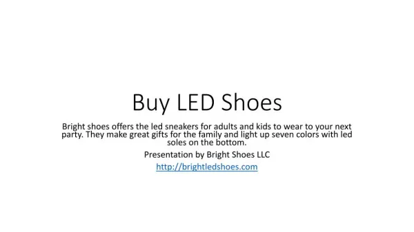 Where To Buy LED Shoes