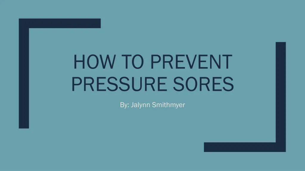 how to prevent pressure sores