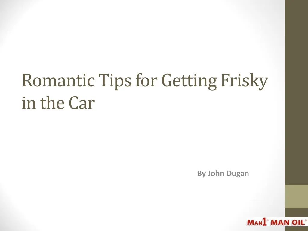 romantic tips for getting frisky in the car