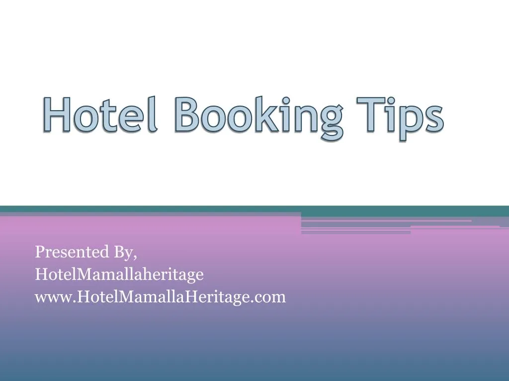 hotel booking tips