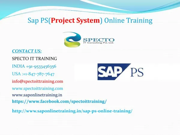sap ps online training-sap ps live training|spectotraining