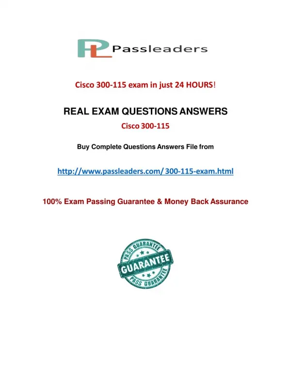 Passleader 300-115 Practice Questions