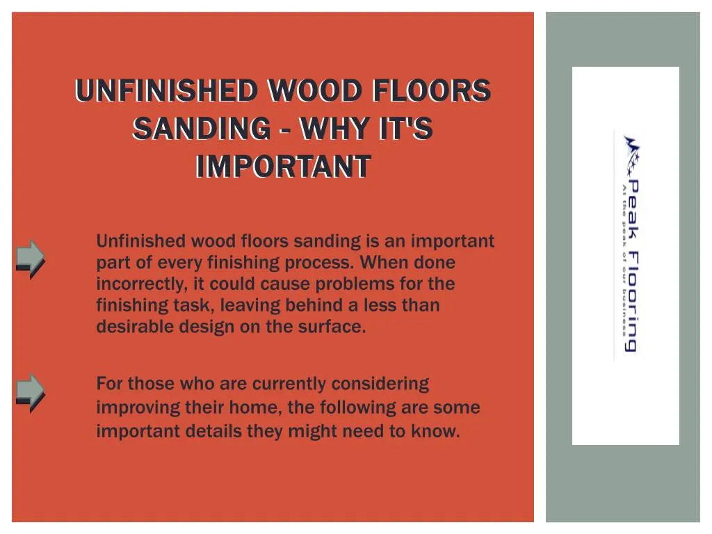 unfinished wood floors sanding why it s important