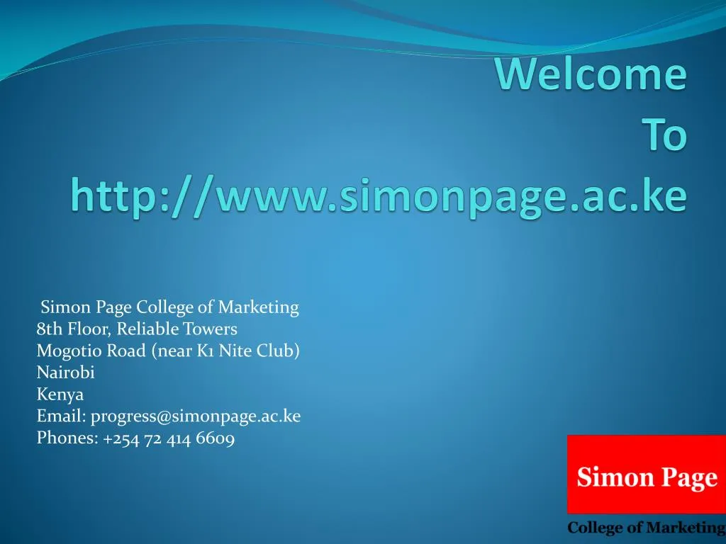 welcome to http www simonpage ac ke