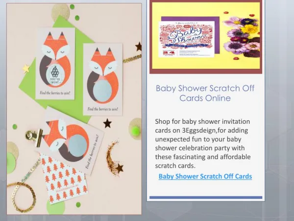 Baby Shower Scratch Off Cards Online