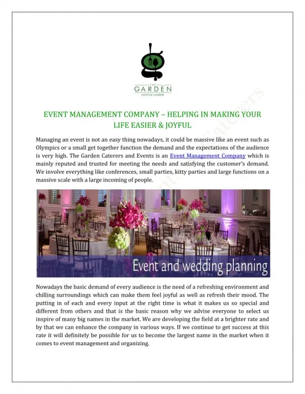 Event Management Company, Party & Wedding Planner in Delhi India