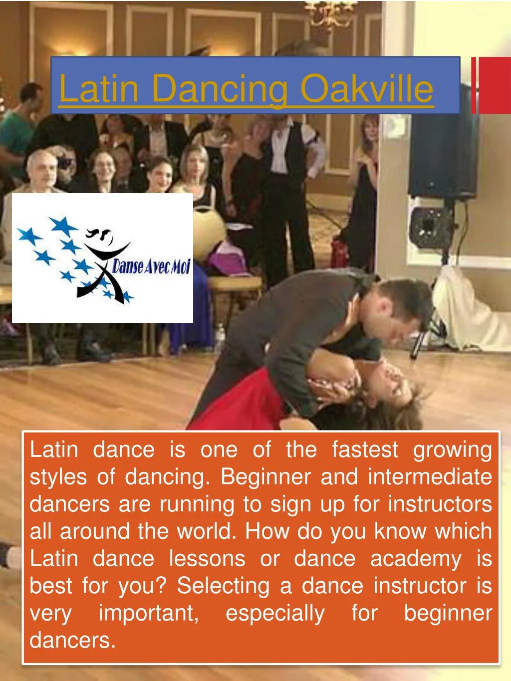 latin dancing oakville