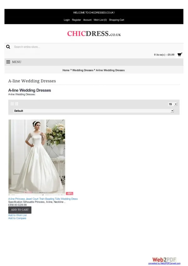 Buy 2016 Cheap A-line Wedding Dresses Uk
