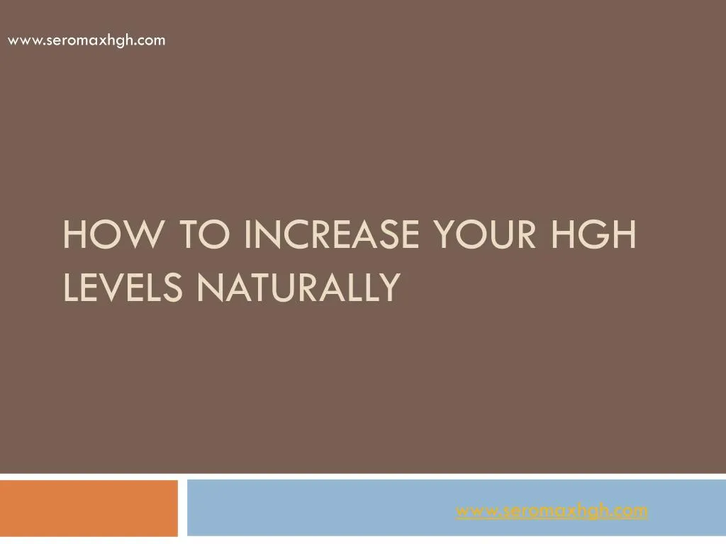 how to increase your hgh levels naturally