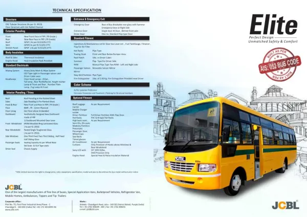Elite: JCBL manufactured School bus
