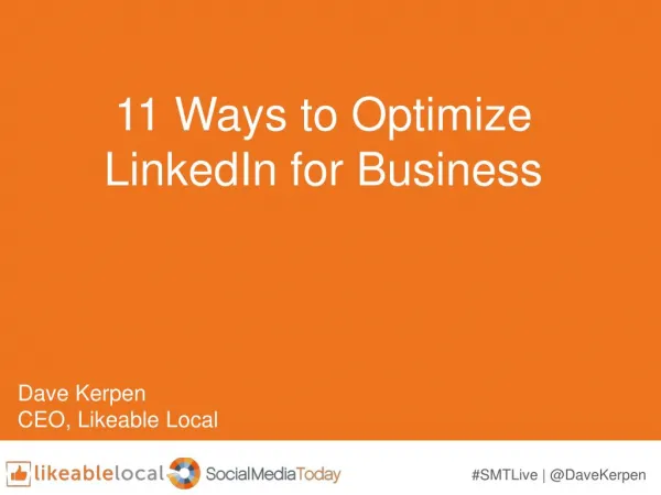 11 Ways to Optimize LinkedIn for Business
