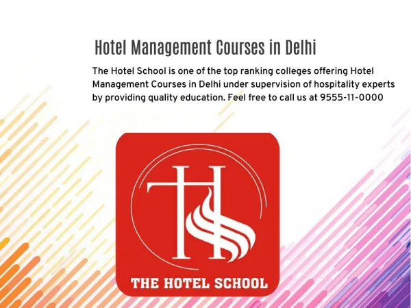 Hotel Management Courses in Delhi