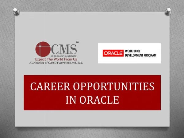 Career Opportunities In Oracle