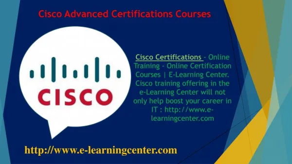 Cisco Advanced Certifications Courses - Online Training