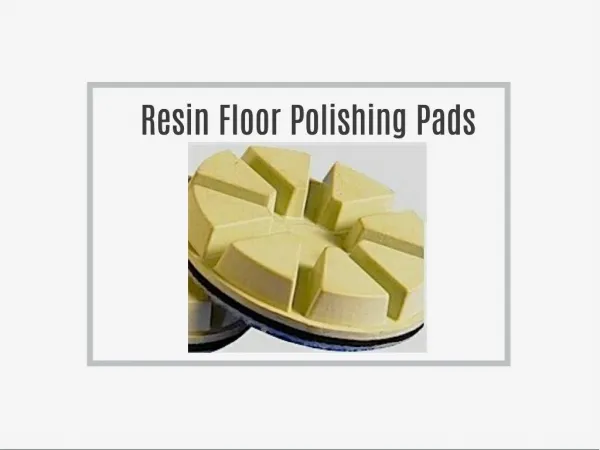 Resin Floor Polishing Pads
