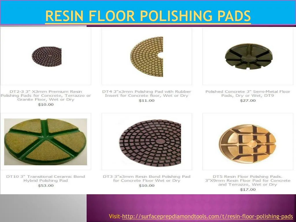 resin floor polishing pads