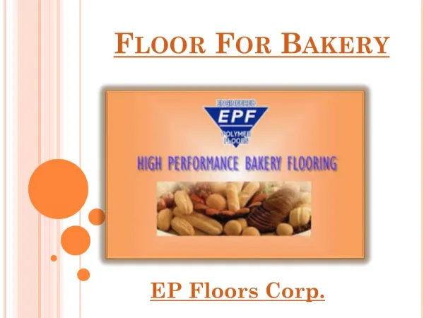 Floor For Bakery