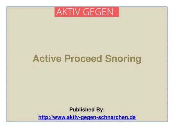 Aktiv Gegen-Active Proceed Snoring