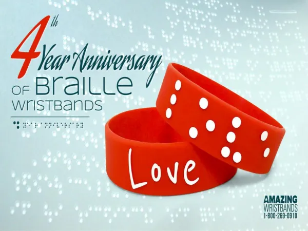 Braille Silicone Wristbands for Visually Impaired