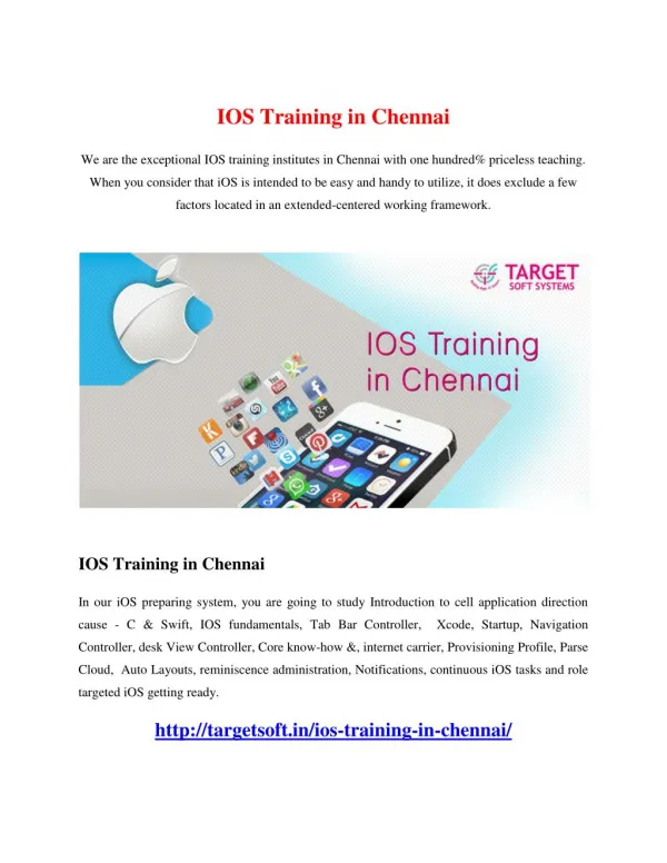 IOS Training in Chennai