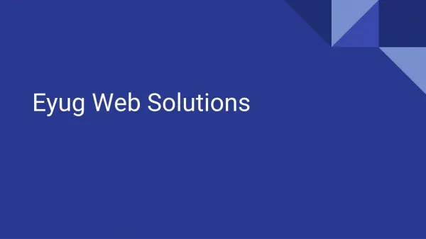 Website Development By Eyug Web Solutions