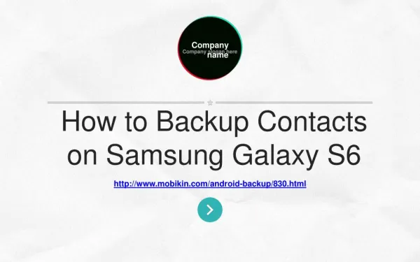 How to backup contacts on Samsung Galaxy S3/4/5/6/7