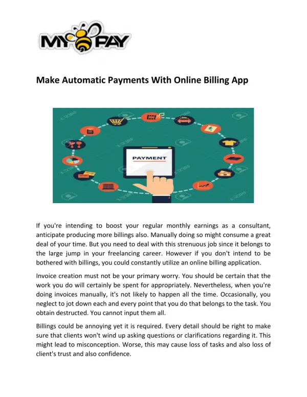 Make Automatic Payments With Online Billing App