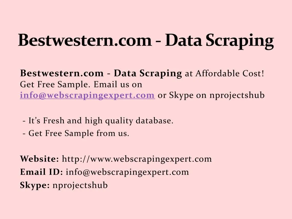 bestwestern com data scraping