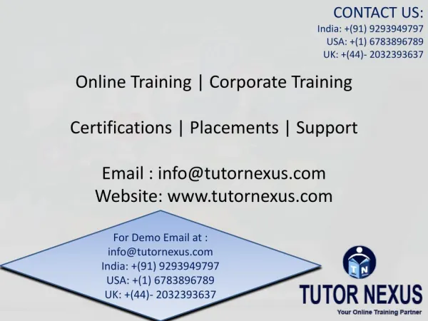 IT SOFTWARE ONLINE TRAINING_tutornexus.com