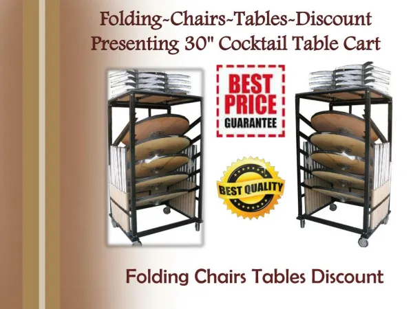 Folding-Chairs-Tables-Discount Presenting 30" Cocktail Table Cart