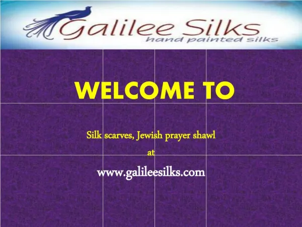 Silk scarves and jewish prayer shawl at galileesilks.com