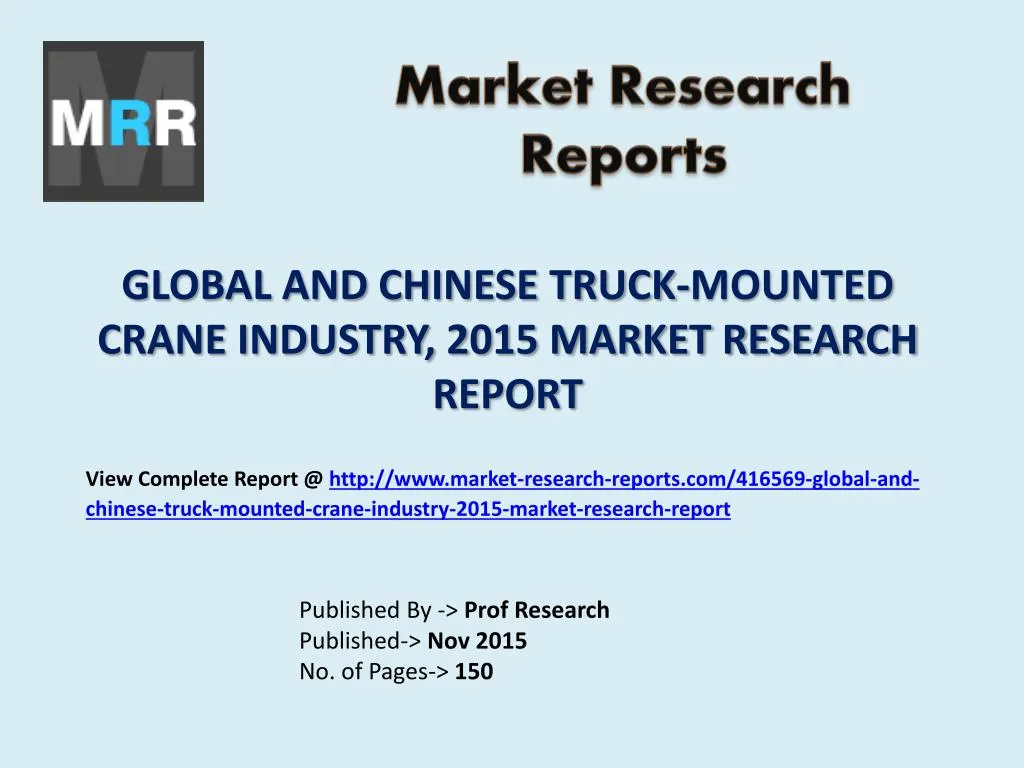 global and chinese truck mounted crane industry 2015 market research report