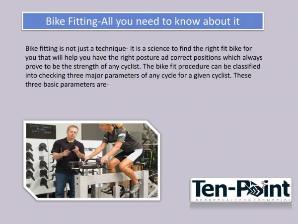 Bike Fitting-All you need to know about the theme or subject