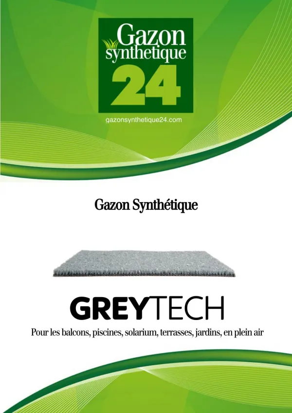Gazon Synthétique Grey Tech