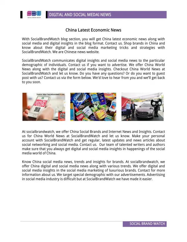 China Latest Economic News
