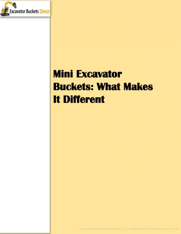 Mini Excavator Buckets: What Makes It Different