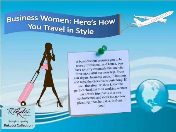 Business Women: Here's how you travel in style